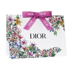 DIOR floral giftwrap gift bag with ribbon - NWT never opened